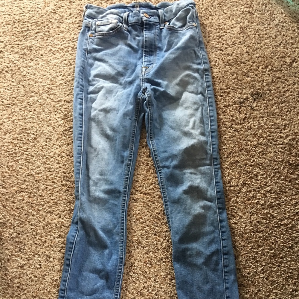 High waisted skinny jeans